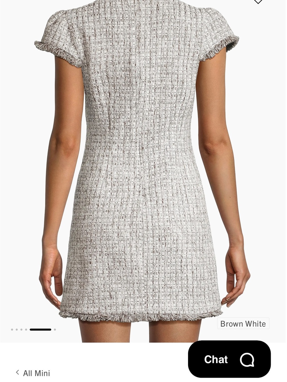 Likely Riello Cotton Tweed Minidress in Brown-White sz 12 - Picture 4 of 9